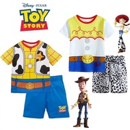 Toy Story Short-Sleeved Suit Tencel Woody Buzz Lightyear Character Dress Up Clothes Children co26060