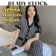 Baju Tidur Wanita Premium Women Short Sleeve Pajamas Set Baju Tidur Lengan Pendak Ready Stock Malaysia SS729