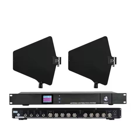 4 ways UHF signal Wireless Antenna Distribution Amplifier Professional Antenna Multiple Frequencies 