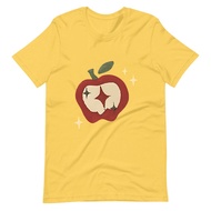 Cute Apple Core Graphic T-Shirt For Women Soft & Comfortable Unique Design Perfect For Casual Wear M
