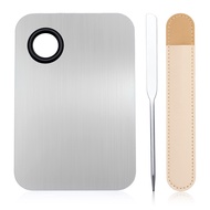 G2PLUS Makeup Mixing Palette, Korean Makeup Spatula and Foundation Palette Stainless Steel Cosmetic 