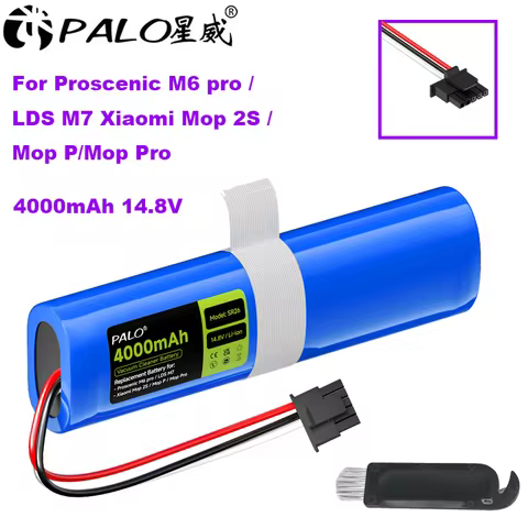 4000mAh 14.8V Sweeper Battery For Proscenic M6 pro / LDS M7 Xiaomi Mop 2S / Mop P/Mop Pro/Xiaomi Vio
