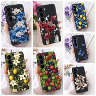 For Itel A95 5G Case New Beautiful Flower Butterfly Soft Black TPU Silicone Protective Phone Cover F