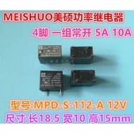 Meishuo 4-Pin Relay MPD-S-105 112 124-A 12V 24V 5A/10A One Set Normally Open Ready Stock