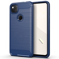 Shockproof Carbon Fiber Case for pixel 4a google Luxury Phone Cover For Google Pixel4A Soft TPU Cases