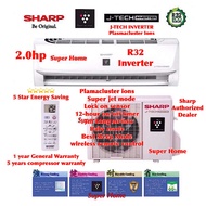 Sharp J-Tech Inverter Plasmacluster Ions Aircond AHXP18WMD &amp; AUX18WMD Sharp Aircond 2.0hp Inverter Aircond R32