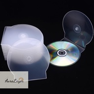 [AuraLayor] 1/3PCS Transparent Plastic Single Piece Round Disc Case CD Case Thickened CD DVD Disc Bo