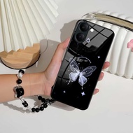 GANTUNGAN Latest Glossy Glass Softcase + Vivo Y05 Strap [SCK02] Vivo Y05 Case - Vivo Y05 Casing - Vi