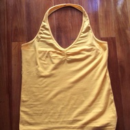 Preloved Cache Cache Yellow Halter Neck Top