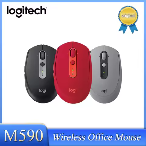 Logitech M590 Wireless Mute Bluetooth Mouse 2.4GHz Unifying Dual Mode 1000 DPI Multi-Device Optical 