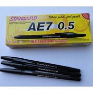[ PCS ] AE7 Pen / Ballpoint Pen / Standard AE 7 Pen Black Color