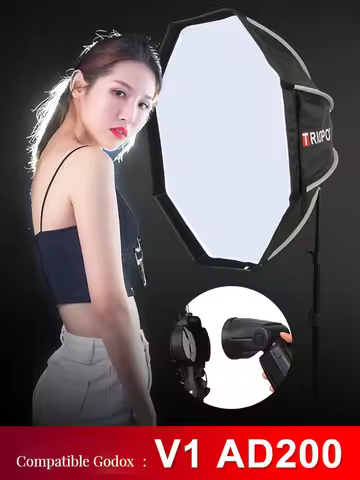 TRIOPO Softbox KX55CM KX 65CM 90CM Octagon Umbrella Light Box For Godox AD200 V1 Speedlite Flash Lig