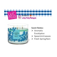 🔥In Stock🔥 | 💯% Authentic | ✨Lowest Price✨ Bath And Body Works Eucalyptus Rain 3-Wick Candle (411 g)