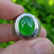 Cincin Batu Giok Burma Mewah Elegan