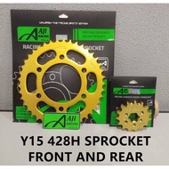 Y16ZR Y16 / Y15ZR Y15/ FZ150 428H AJI RACING SPROCKET SPOKET ( 6HOLE SCREW ) 14T-15T & 35T-47T