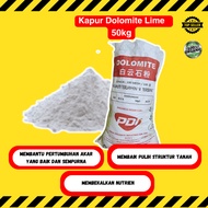 Kapur Dolomite Lime 50kg | Dolomite Menutralkan Keasidan pH Tanah ke paras pH optimum