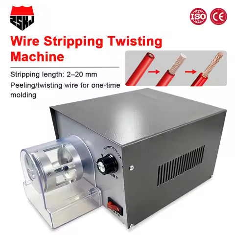 2-in-1 Automatic Wire Stripper Twister 120W Electric Cable Stripping Twisting Tool for 0.1-1.5mm² (A