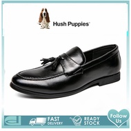 Hush Puppies_ รองเท้าผู้ชาย รุ่น สีดำ รองเท้าหนังแท้ รองเท้าทางการ รองเท้าแบบสวม รองเท้าแต่งงาน รองเท้าหนังผู้ชาย-Brown