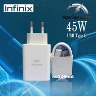 Charger Casan Infinix Note 10 11 12 20 30 Pro ViP Original 45W 68W SUPER FAST CHARGE TYPE C