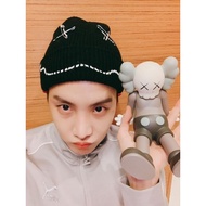 HANDMADE KAWS BEANIE HAT JHOPE BTS/KAWS BEANIE/BEANIE JHOPE/BEANIE BLACK/BLACK BEANIE/BTS HAT/BANGTA