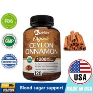 Ceylon Cinnamon Capsules - Real Ceylon Cinnamon Supplement for Blood Sugar Balance, Joints, Metaboli