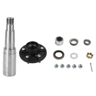 3500 Lb Trailer Axle Kit with 5 Studs 4.5in Bolts Idler Hub 25mm to 35mm Round Spindle for Cargo Boa