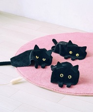 Felissimo 貓部 會變形的黑貓手帕 - 療癒互動方巾 貓咪 送禮