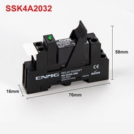 ENMG Small DIN-Rail Solid State Relay 24V 3A 4A 10A DC SSK10D6132 SSR DC to AC 220Vdc with base DC c