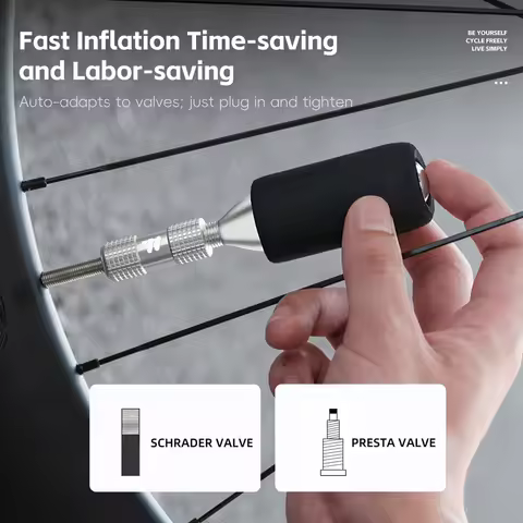 WEST BIKING Mini Bicycle CO2 Pump Fast Inflation Kit Portable Aluminum Alloy Tire Air Inflator MTB R
