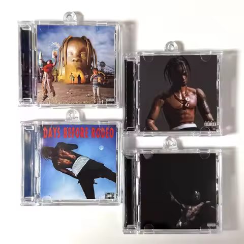 Rap Travis Scott Astroworld MINI Music CD NFC Keychain Play Songs Utopia Album Rodeo Key ring Cospla