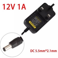 AC to DC 5.5mm*2.1mm 5.5mm*2.5mm 12V 1A Switching Power Supply Adapter UK