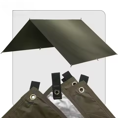 5x3m 4x3m 3x3m Awning Waterproof Tarp Tent Shade Ultralight Garden Canopy Sunshade Outdoor Camping T