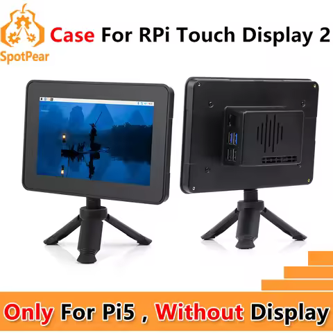Pi5 Case Tripod For Raspberry Pi Official Touch Display 2 / Waveshare 7inch DSI LCD (H) / Waveshare 