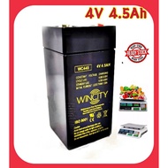 WSS WINCITY Rechargeable SLA Battery 4V 4.5AH 4v 4.5ah For Digital Scale ( SLA4-4 )Timbang bateri