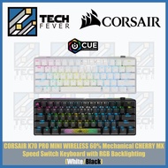 CORSAIR K70 PRO MINI WIRELESS 60% Mechanical CHERRY MX Speed Switch Keyboard with RGB Backlighting (White/Black) CH-9189114-NA/CH-9189014-NA
