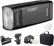 GODOX AD200Pro Godox AD200 PRO Version, 200Ws 2.4G Flash Strobe, 1/8000 HSS, 500 Full Power Flashes,