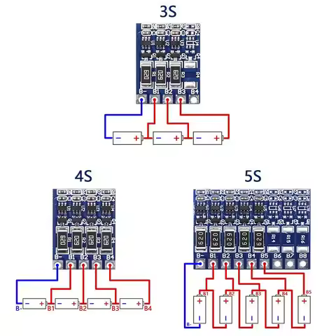 5S 21V 4.2V Balance Function Protection Board 68mA 5S Li-ion Lipo Battery Lithium 18650 Batteries Ba