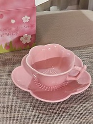 全新-粉櫻花陶瓷茶具套裝 Kotex 杯碟