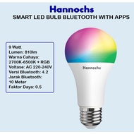 Hannochs Smart LED Bulb Bluetooth 9W 9 Watt RGB Bulb With Apps