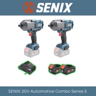SENIX 20V Automotive Combo Series 5 (2x 1350NM) Impact Wrench and (2x 5.0Ah battery)