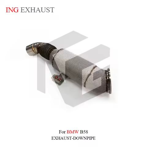 ING Three Ternary Catalytics Downpipe for BMW B58 B48 B38 B46 G20 G28 3.0T Engine Exhaust Header Noz