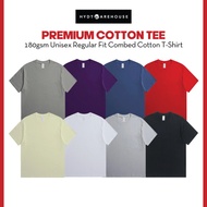 LEFONSE x HYDT WAREHOUSE Premium Cotton 180gsm T-Shirt Unisex Adult Regular Fit Combed Cotton Tshirt