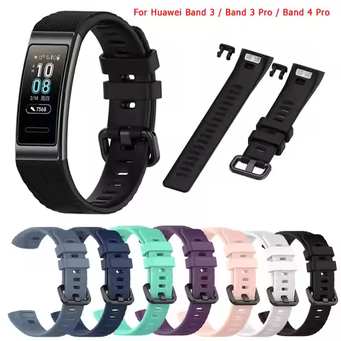 Original Silicone Watchband For Huawei Band 3 / Band 3 Pro TER-B09 Wristband Soft Fashion Strap Brac
