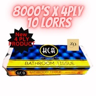 KCA bathroom tissue 8000's X 4ply X 10 rolls (New) KCA toilet roll