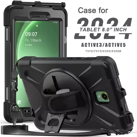 Case For Samsung Galaxy Tab Active 5 3 8 inch 2024 X306B X300 2020 T575N T577 Tablet Case Stand 360 