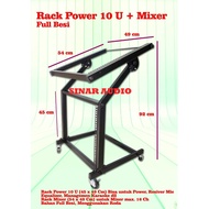 Rack Power 10 U + Mixer Full Iron Rack Mixer Audio 16 CH - Rack ACC