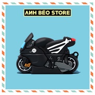 Airpod 2 3 4 Pro Pro 2 Motorcycle Case with keychain, Airpods Silicon Motobike Case