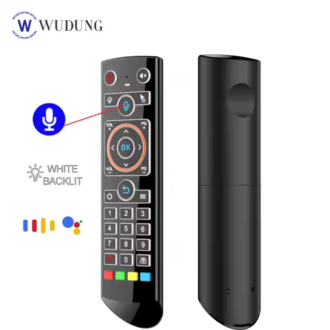 Q2 Backlit Gyro Wireless Fly Air Mouse IR Learning 2.4G Smart Voice Remote Control For X96 Max Plus 