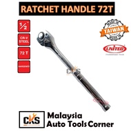 United Ratchet Handle (72 GEARS) 1/2" 3/8" 1/4" Handle Tools Heavy Duty