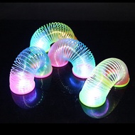 DXNZVA Early Development Educational Boys Girls Party Supplies Plastic Spring Coil Fidget Stress Toys Funny Game Luminous Rainbow Circle Magic Rainbow Spring Toys Anti-stress Luminous Toys Magic Toys